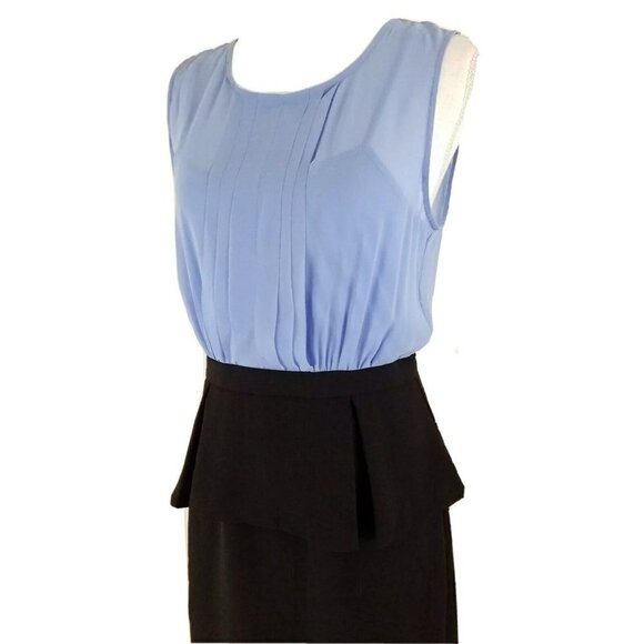 Max & Cleo~Women's Size 8~Black & Blue A-Line Career Ware to Work Dress NWT $138 - Picture 4 of 7